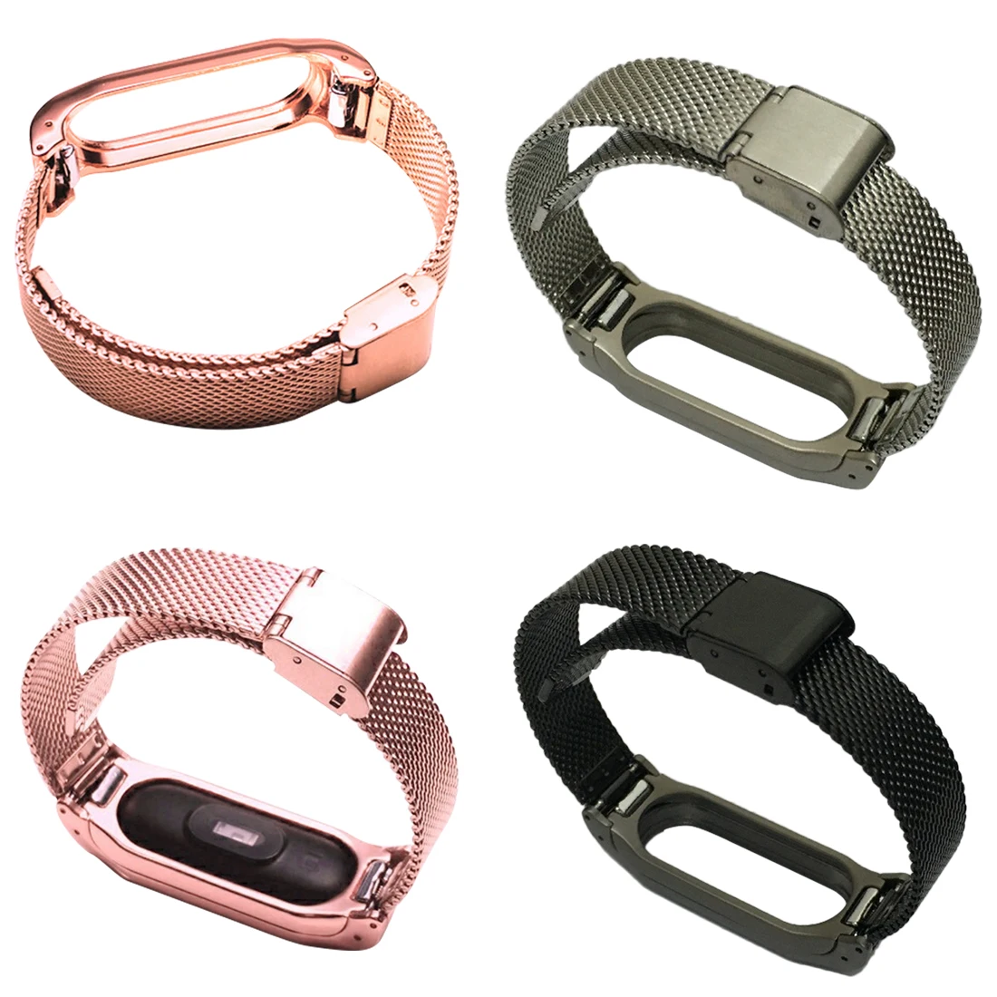 Новый металлический ремешок для Xiaomi Mi Band 2 кожаные ремешки Браслет Магнитная