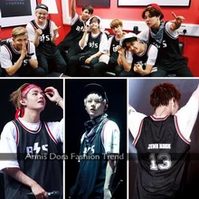 KPOP Bangtan мальчики Рэп монстр V Jhope Jin Суга Цзиминь Чжон Кук красный пуля Гонконг концерт имя номер черный Бейсбол жилет