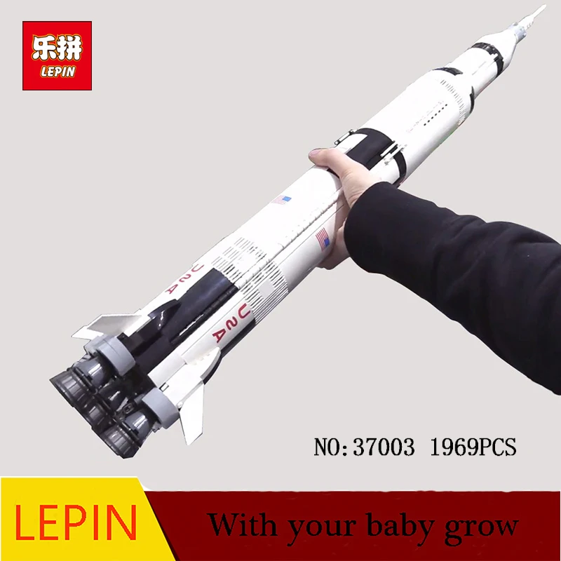 

lepin space shuttle 37003 1969Pcs Creative Series Apollo Saturn V Launch Vehicle Set Children Building Blocks Bricks Toy 21309