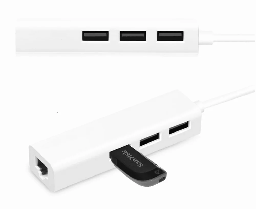 2 в 1 USB-C USB 3,1 Тип C мужчин и женщин 3 Порты usb Адаптер HUB Splitter с Ethernet RJ45 для Apple Macbook Air телефон