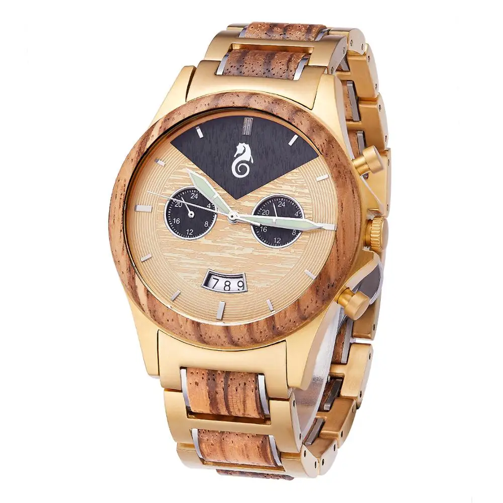 

TJW Wood Wrist Watch | Classic Collection Analog Watch | Wood and Stainless Steel Watch | Water Resistant
