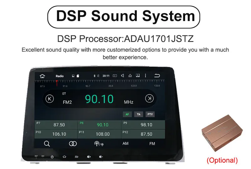 Top Aotsr Android 8.0 octa core 9 inch GPS navigation Car DVD Player For Hyundai Sonata 2018 2019 multimedia 1 din radio recorder 15