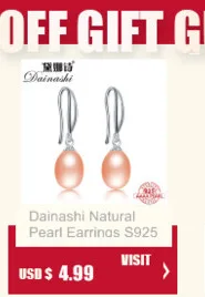 Dainashi new arrival 925 silver freshwater natural real pearls ear rings fine jewelry for women gifts