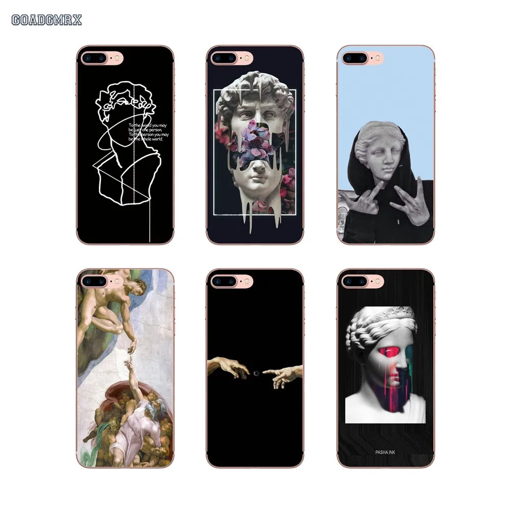 Силиконовый чехол для телефона Mona Lisa Art David Lines Samsung Galaxy S2 S3 S4 S5 Mini Alpha S6 S7 edge S8 S9 Plus J1