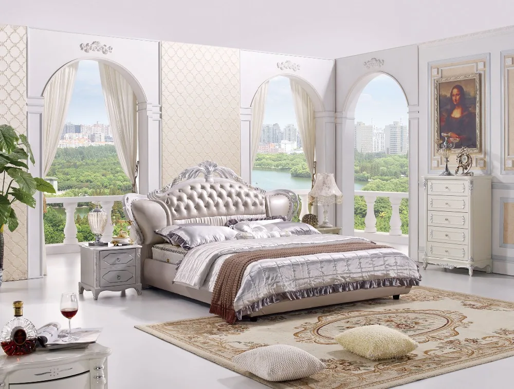 The Modern Designer Leather Soft Bed Large Double Bedroom