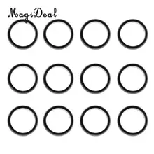 MagiDeal 12 штук Дартс шарфт защита полетов уплотнительные кольца запасное кольцо-эспандер черный