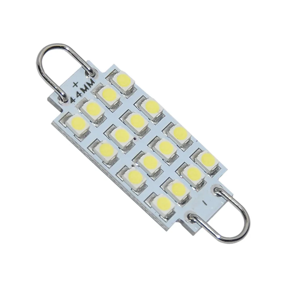 2 шт. 3528 smd 42 мм 1 65 &quot/44 73&quot 16 светодиодная лампа для чтения автомобиля интерьер