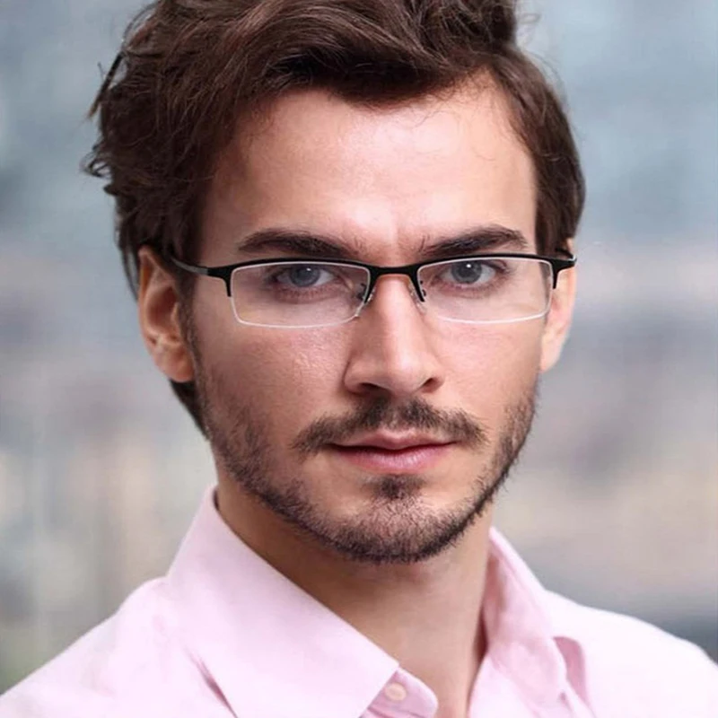 Titanium Brand Glasses Frames Myopia Eyeglass Straight Temple Optical