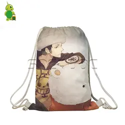 Аниме one piece Drawstring сумка для женщин и мужчин Softback сумки Луффи белая борода принтованные школьные сумки для подростков девочек мальчиков