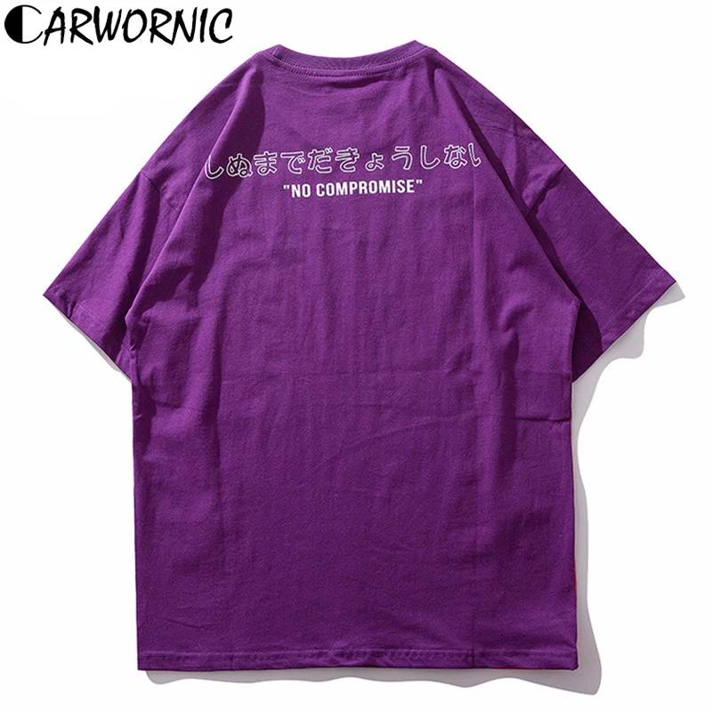 CARWORNIC мультфильм Dragon Ball Футболка мужская хип хоп японский Харадзюку Стиль Мастер
