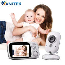 3,2 дюймов Беспроводная радионяня видео цветная детская няня, безопасность Камера Баба электронный мониторинг температуры ночного видения VB603