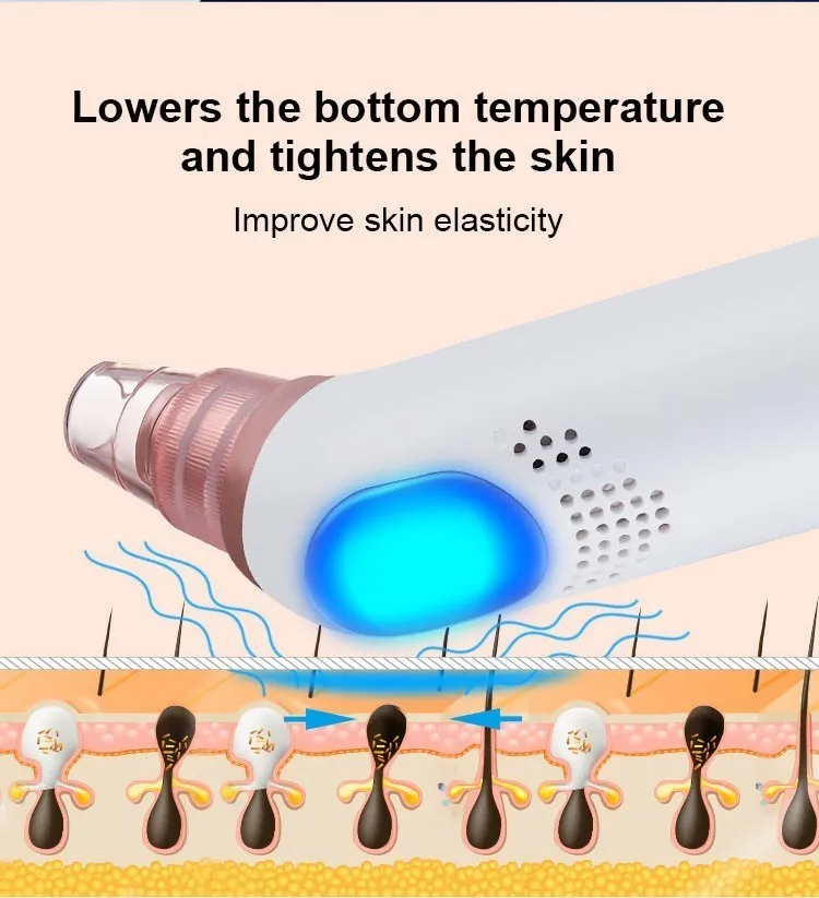 Removedor de Cravo Máquina de Peeling de Diamante Vácuo Elétrica Acne Pimple Remover Tool Rosto Pore Cleaner Skin Care Limpa 7 Beleza e saúde