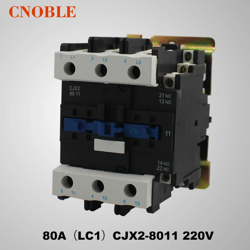 Ac Контактор 80A (LC1) cjx2-8011 220 В катушки Напряжение серебряный контакт | Обустройство