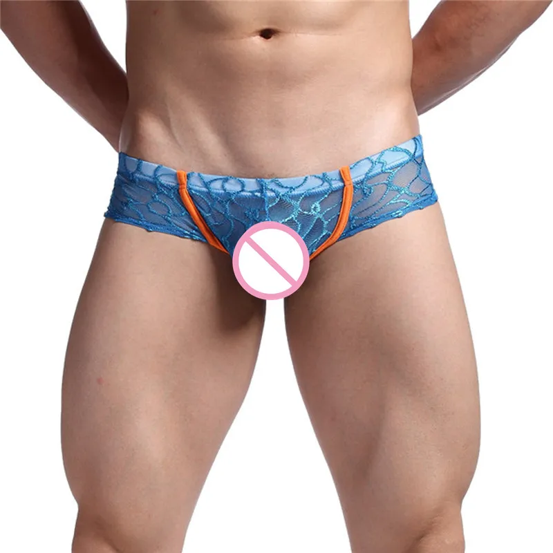 

Colorful Boxer Men Sexy Small Boxer Underwear Breathable Panties Male Lace Transparency Erotic Boxer Cueca Boxer Underwear