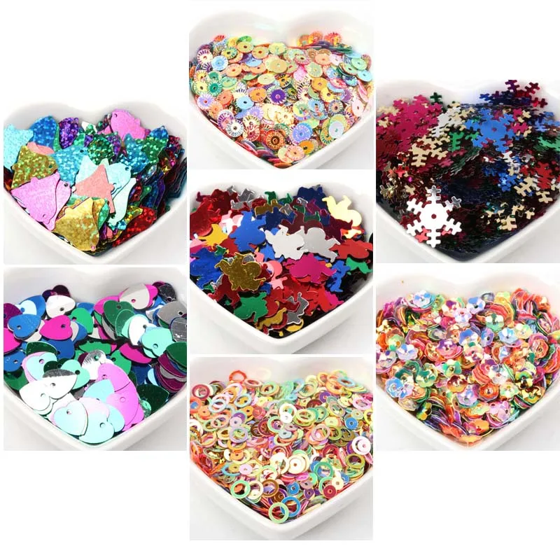 

20g Stereoscopic Plane PVC loose Sequins Multicolor Paillettes Sewing Craft Children DIY Garment Decoration Accessory 3-30mm