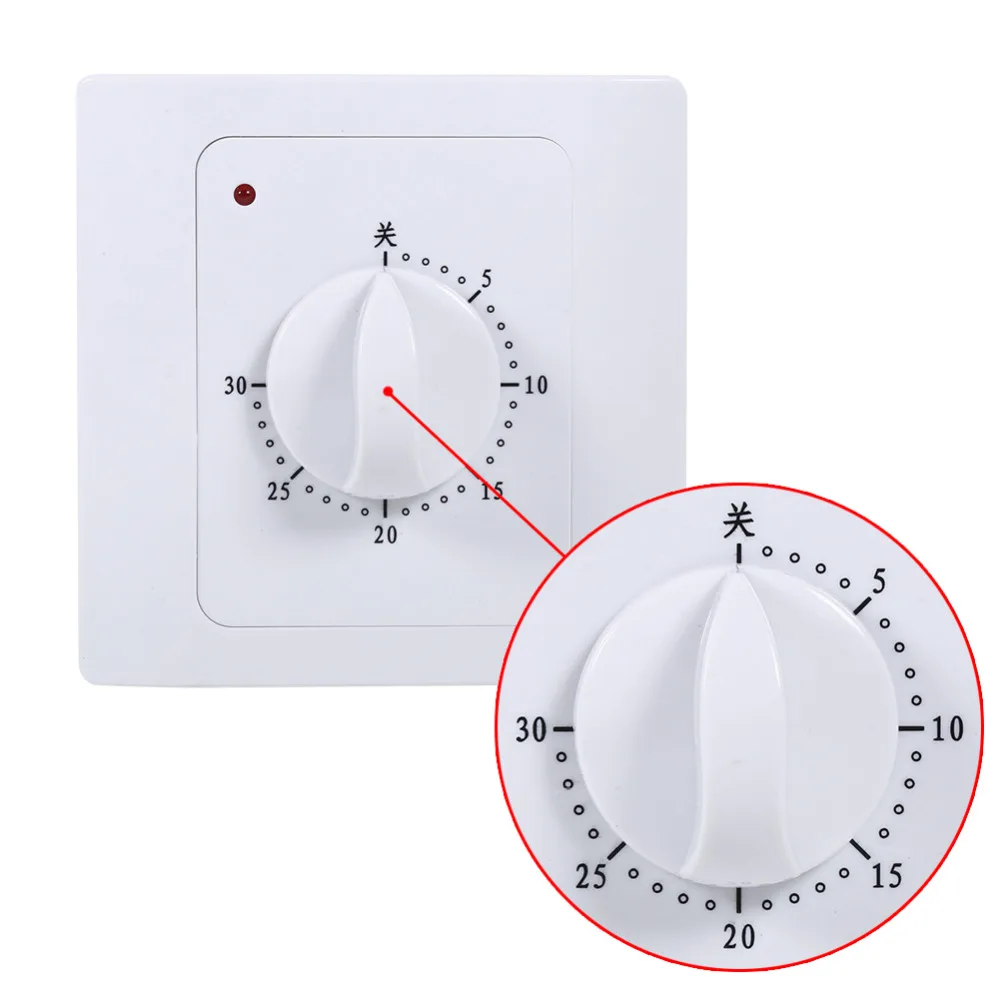 AC 220V 10A Timer Socket-30Min Electric Time Countdown Digital Time Plug Timer Interruptor Control Control Socket