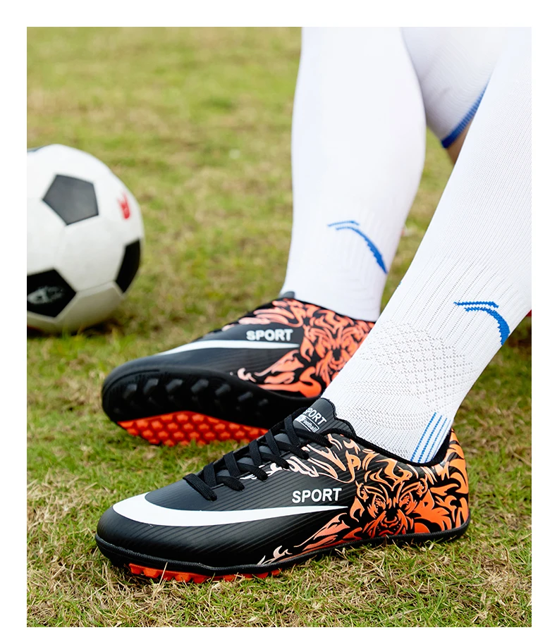 Мужские футбольная обувь Бутсы взрослые для футзала кроссовки футбольные бутсы анти-скольжения лодыжки обувь дышащая кроссовки человек