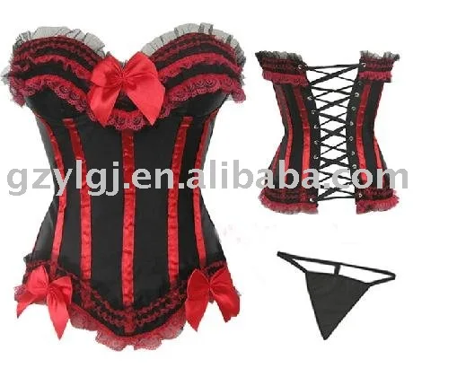 Черное Красное сексуальное женское нижнее белье атласное модель am2559a|basque corset|corset