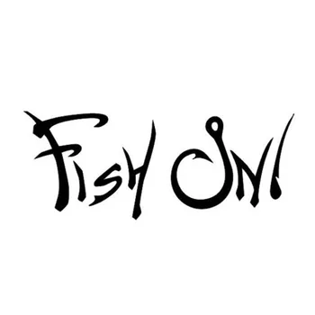 

15*6CM FISH ON Fishing Hunting Sports Car Sticker Decals Motorcycle Car Styling Accessories Black/Silver C1-0158