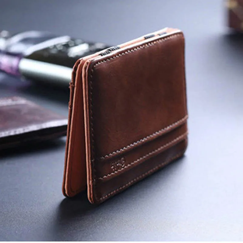 Минималистичный мужской кошелек Rfid Тонкий органайзер для карт Magic Carteras Hombre