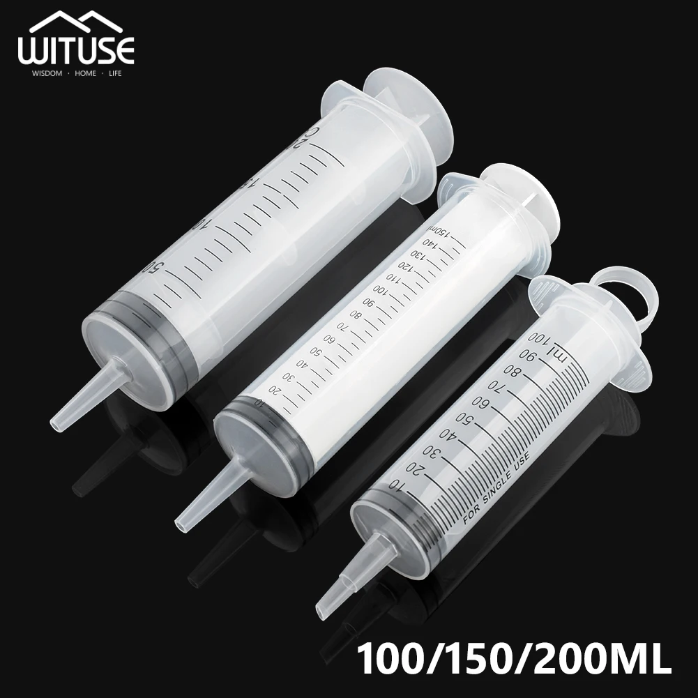 

1Pc Large Measuring Syringe 100ml 150ml 200ml Plastic Syringe For Measuring Nutrient Motoring Applications