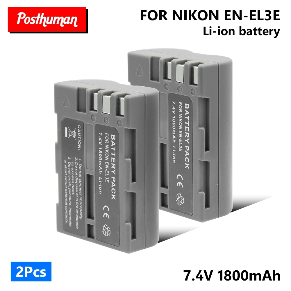 

EN-EL3E EN-EL3A Lithium Battery For Nikon D90 D80 D70 D50 D100 D200 D300 1800mAh Recharge Li-Po Lithium bateries Bateria