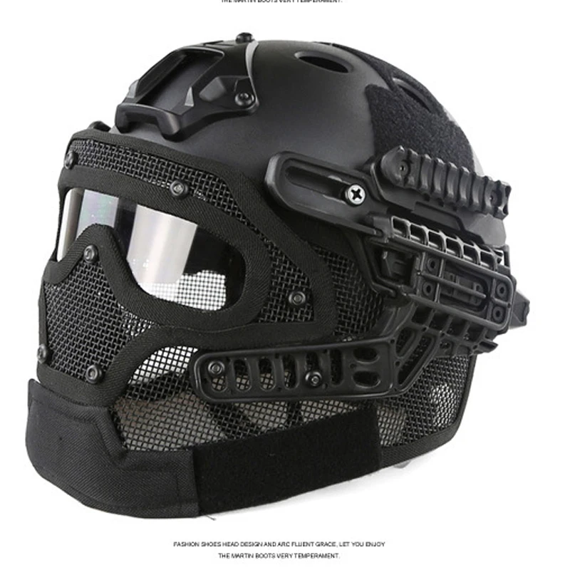 Новая система CSG4 набор тактический страйкбол Пейнтбол PJ шлем с общей защитой стекла маска для лица военный шлем оборудование