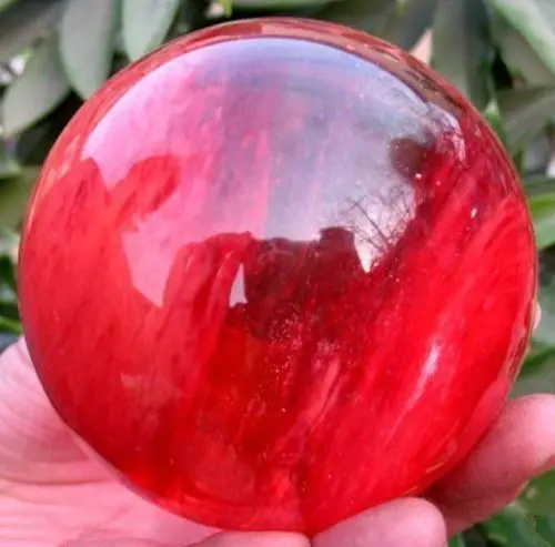 

RARE NATURE CHERRY Red QUARTZ CRYSTAL SPHERE BALL 80mm