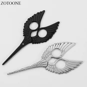 

ZOTOONE Vintage Antique Zakka Cross Stitch Steel Craft Gold Sewing Scissors Handicraft DIY Retro Home Tool Crane Tailor Scissor