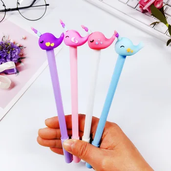 

48pcs/lot creative whale animal gel pen cartoon black water pen student stationery promotion gift sign pen