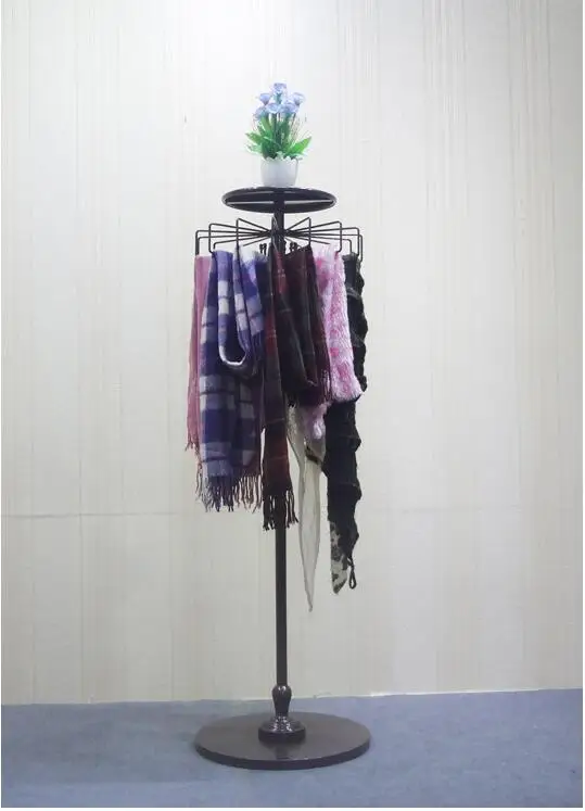 

Circular silk scarves holder can rotate multi-functional clothing display rack