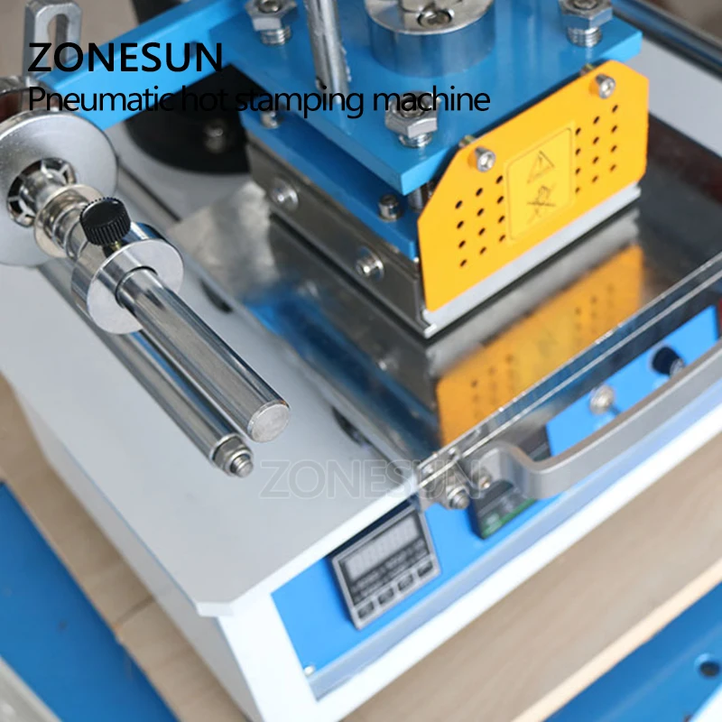 ZONESUN ZY-819H Авто промышленная машина для горячего тиснения фольгой кожи логотипа древесины марка имя карты брендинг машина кожа эмбосор