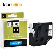 1 упаковка 53720 белый на прозрачной 24 мм* 7 м ламинированная Этикетка ленты совместимый с Dymo D1 24 мм этикетки принтеры для Dymo 24 мм Label Makers