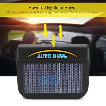 

Black Solar sun Power car Window Fan Auto Cool Air Vent For auto Vehicle Ventilator