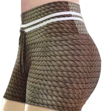 Женские летние повседневные тканевые шорты с принтом для йоги, женские шорты для бега с контролем живота, спортивные штаны, леггинсы для тренажерного зала с эффектом пуш-ап