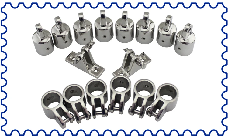 Acessórios em Aço Pedaço de Ss316 4 Arco 1 Barco Bimini Top Inoxidável Marinha Hardware Set conjunto 16 7 e 8 22mm 1 25mm 2 Em Aço Inoxidável Marinha Hardware Set-conjunto pedaço