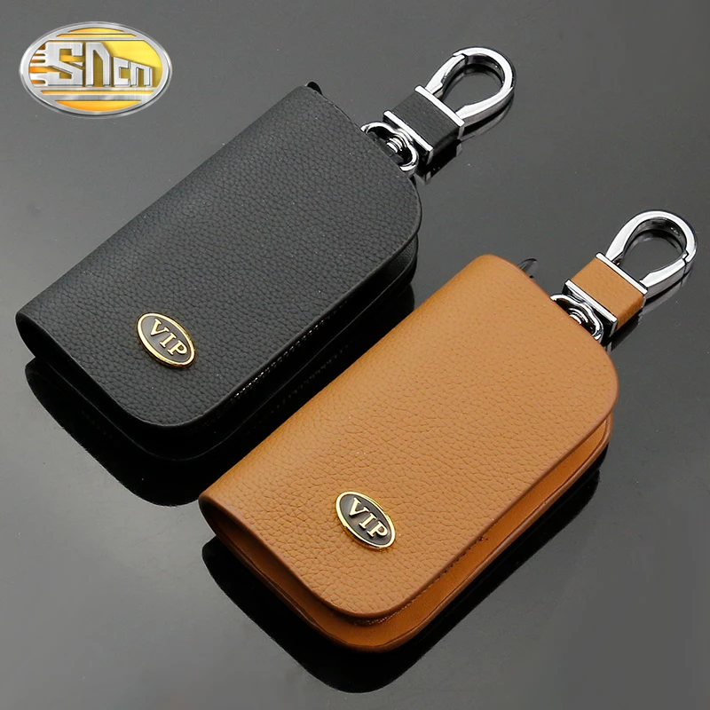 

SNCN Genuine Leather Car Key Chain Wallets Cover Case Keychain Key Bags For Volvo S40 S60 S80 XC40 XC60 XC90 V40 V60 V90