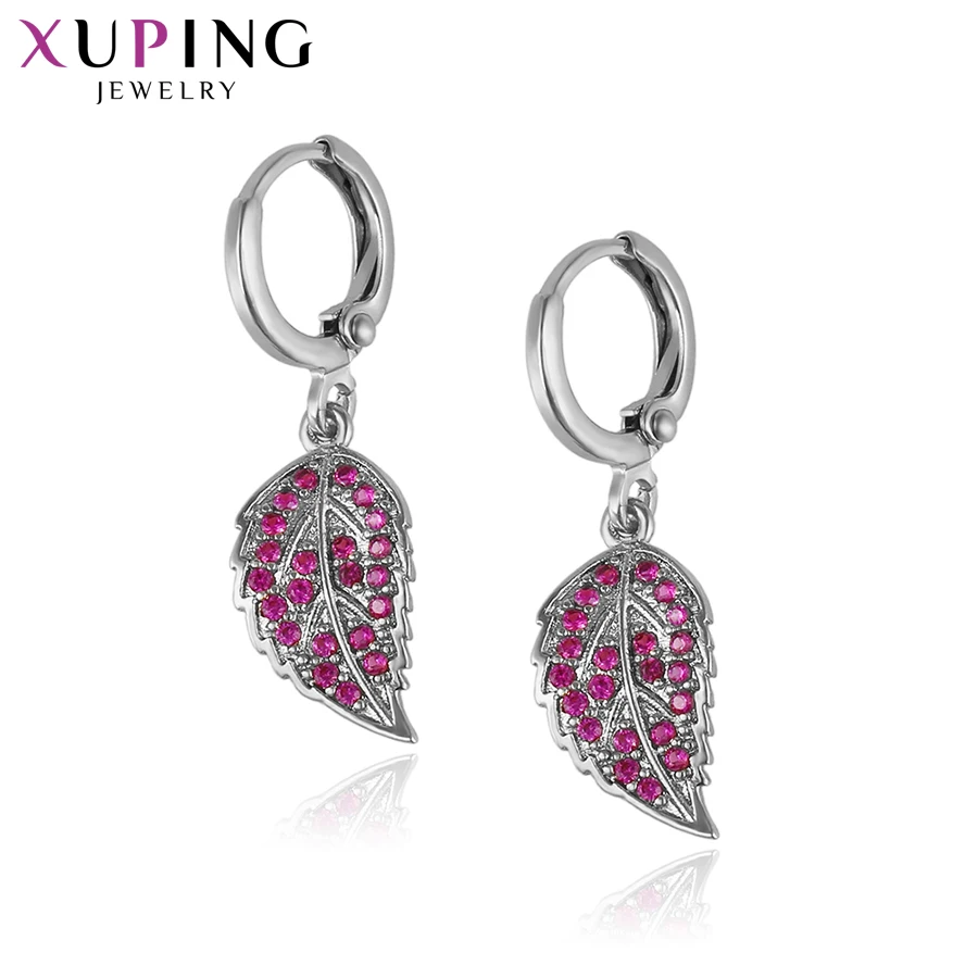 Xuping модные элегантные серьги в форме листа ювелирные изделия для женщин красивые