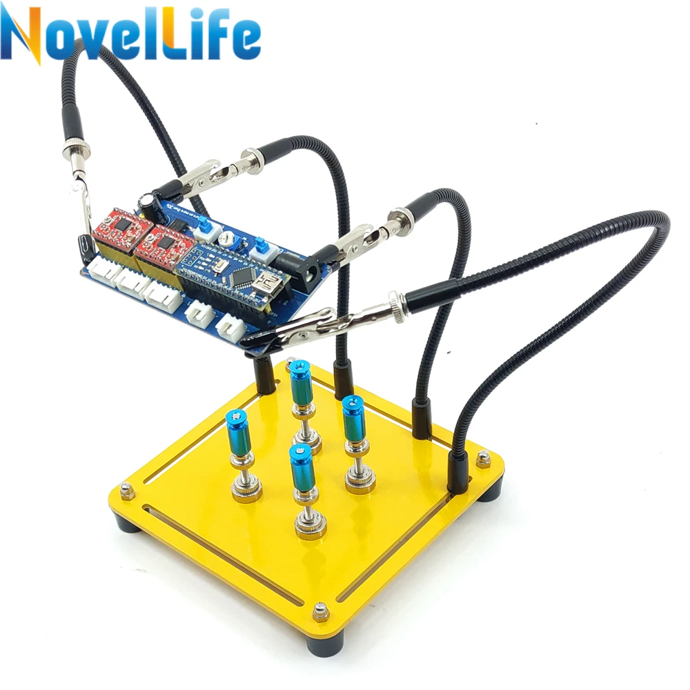 6 Flexible Arms Soldering Arm Non-Slip for Painting Electronics Repair Soldering Tool PCB Holder Stand Soldering Third Hand 