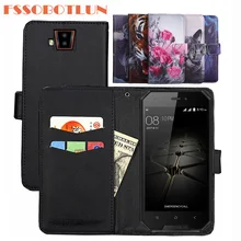 Чехол FSSOBOTLUN для Blackview BV4000 BV4000Pro из искусственной кожи в стиле ретро с откидной крышкой, Модный чехол-кошелек с магнитной застежкой, чехлы для телефонов с откидной подставкой и ремешком