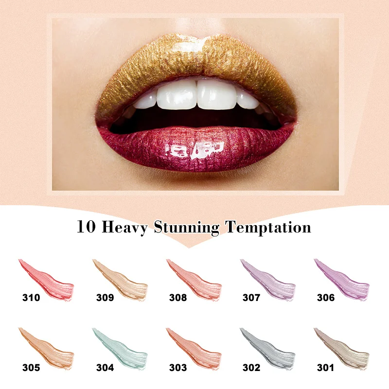 

10 Colors Liquid Crystal Glow Lip Gloss Laser Holographic Lip Tattoo Lipstick Mermaid Pigment Glitter Lipgloss Plumper Gloss