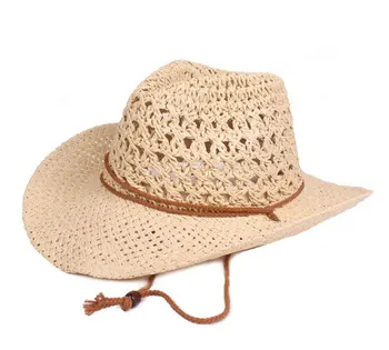 

Men Cowboy Western Hat Unisex Crochet Straw Chapeau Adult Panama Cap Outdoor Beach Hats And Caps For Men Summer Hat Women