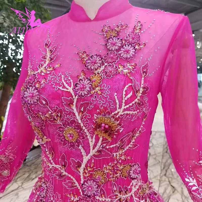 AIJINGYU Свадебные платья Съемный роскошное платье и цены кутюр королева Китай индийский длинное платье на заказ скромные свадебные платья