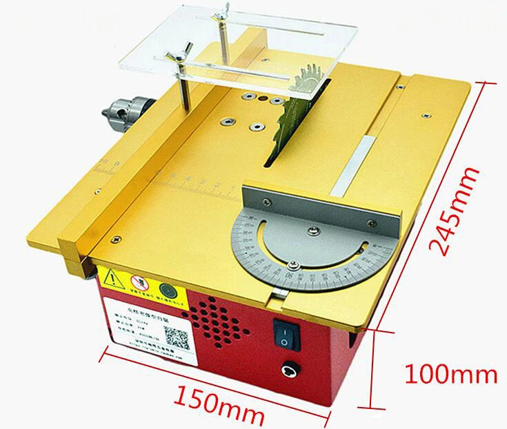 Mini Table Saw Multifunctional DIY Woodworking Saw Table cutter with 1pcs blade and Power supply