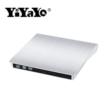 YiYaYo USB3.0 Внешний DVD привод DVD-RW горелки dvd-rom плеер тонкий портативный драйвер для MacBook ноутбука ПК настольный Windows 8/7/10