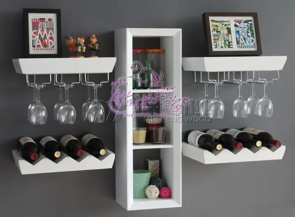 Alegaciones Están deprimidos cocina European Wood Bar Modern Minimalist Fashion Ikea Wall Wine Rack Wine Cooler  Wine Bar - Sun-protective Sleeve - AliExpress