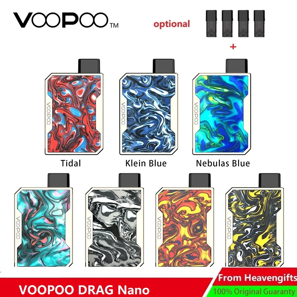 

Updated Version ! VOOPOO DRAG Nano Pod Kit W/ 750mAh Battery & 1.0ml DRAG Nano Pod Cartridge E-cig Vape Kit VS Drag Mini/ Drag 2