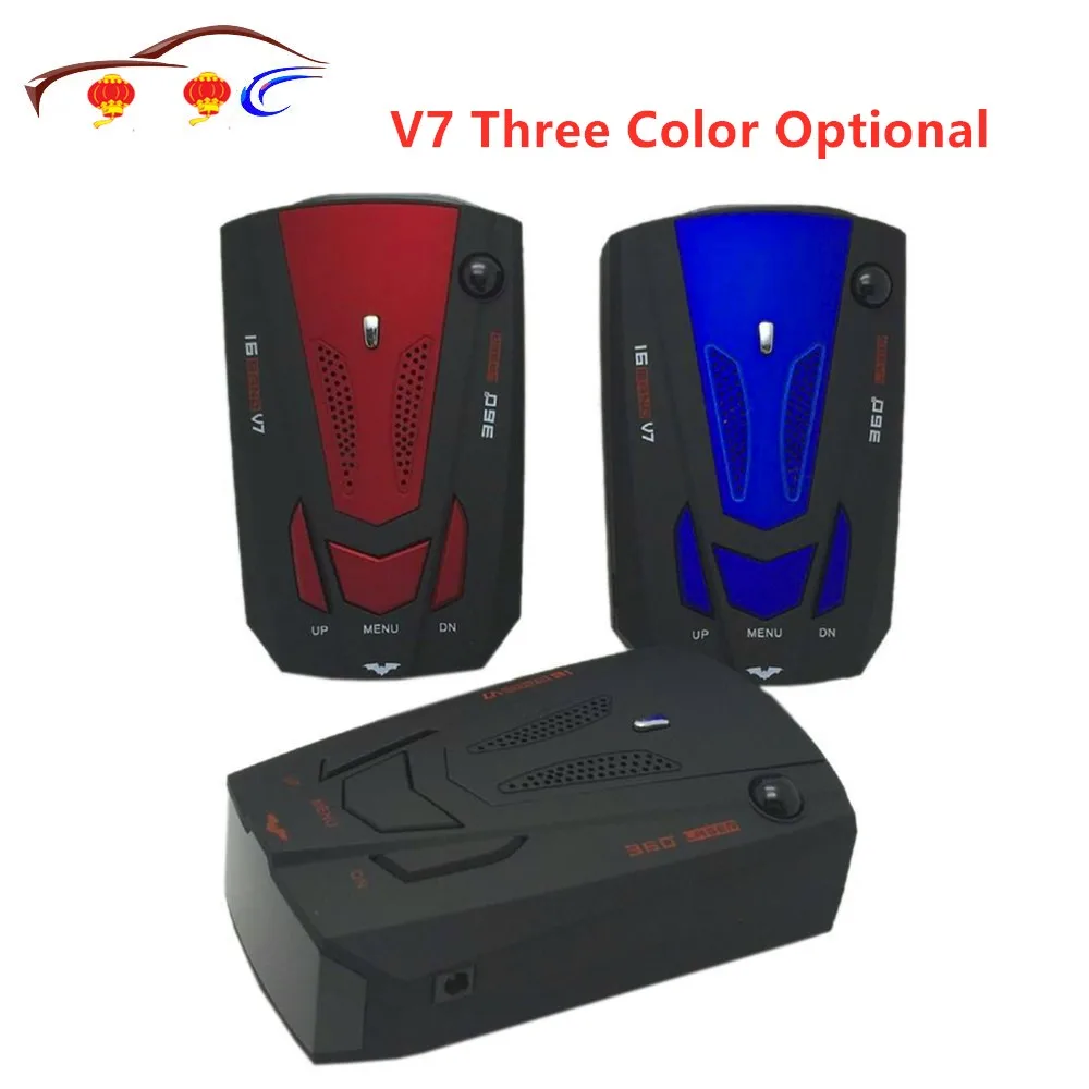 

Auto Car Anti Radar Detector For Vehicle V7 Speed Voice Alert Warning 16 Band Led Display Detector English/russian