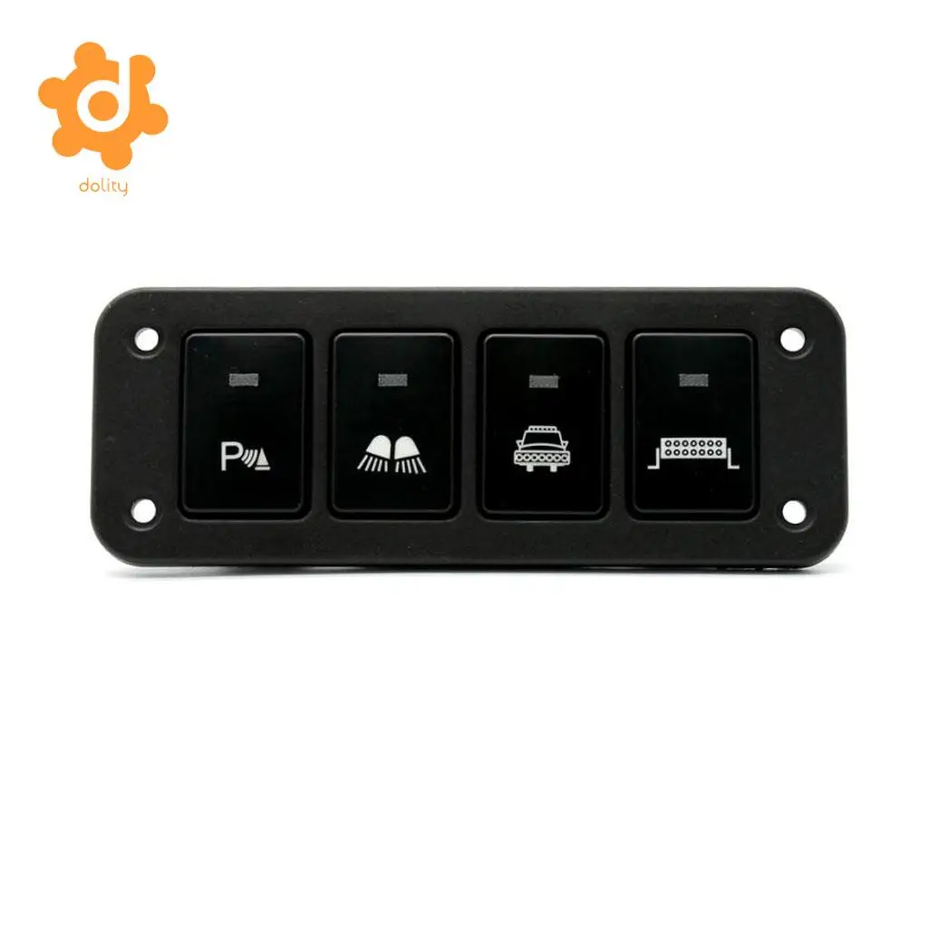 dolity Light Bar+Headlight+Low Beam+Parking Light 4 Gang Switch Panel for Toyota