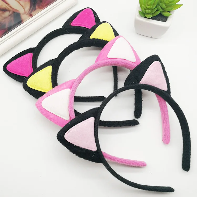 gold hair clips Novelty Cat Ears Headband  Hairband Festival Hair Girls kids Headwear cute hair clips